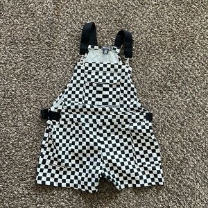 Hot topic checkered overalls